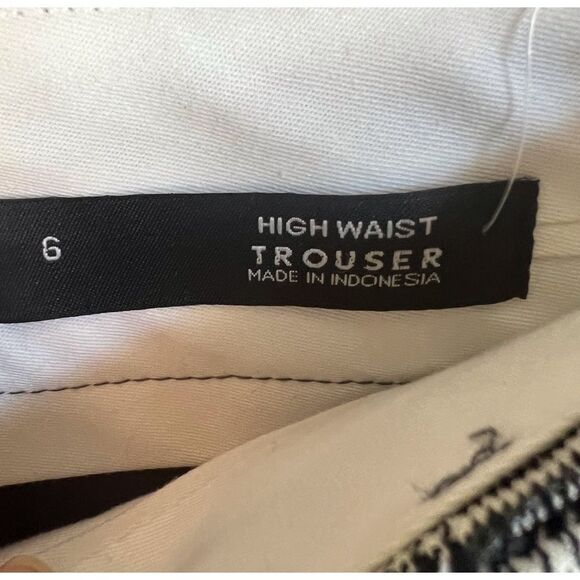 NWT Loft High Waist Straight Leg Womens Trousers Size 6 Plaid Career Wear Work - Picture 5 of 7